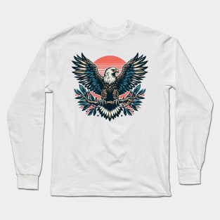 wedge-tailed eagle in flowers Long Sleeve T-Shirt